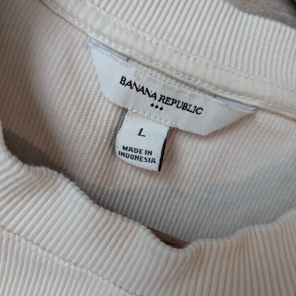 Banana Republic Factory Outlet Cotton Ribbed Tee T-shirt casual normcore basics - Picture 2 of 3